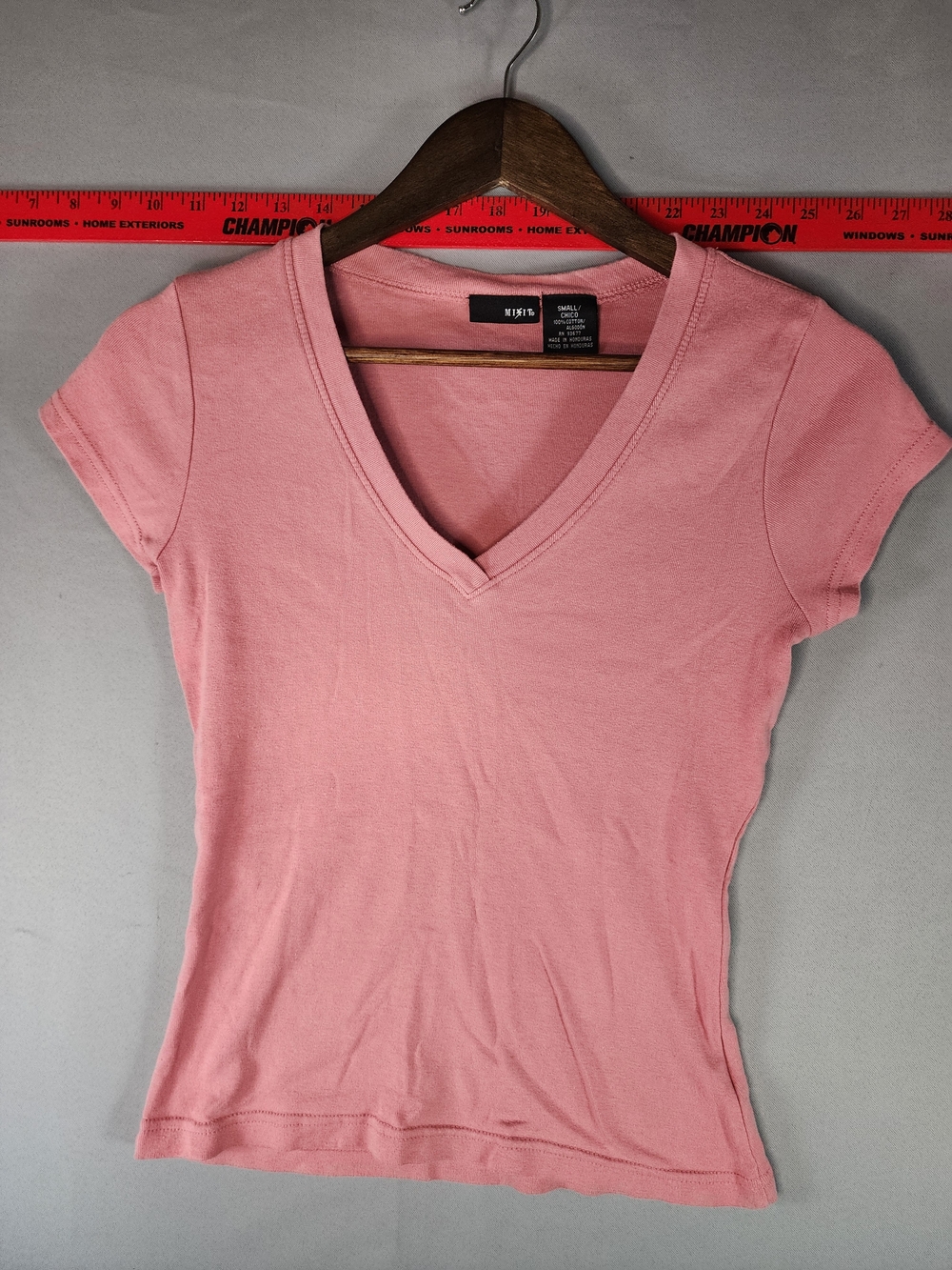 Mixit Pink V-Neck Short Sleeve Tee